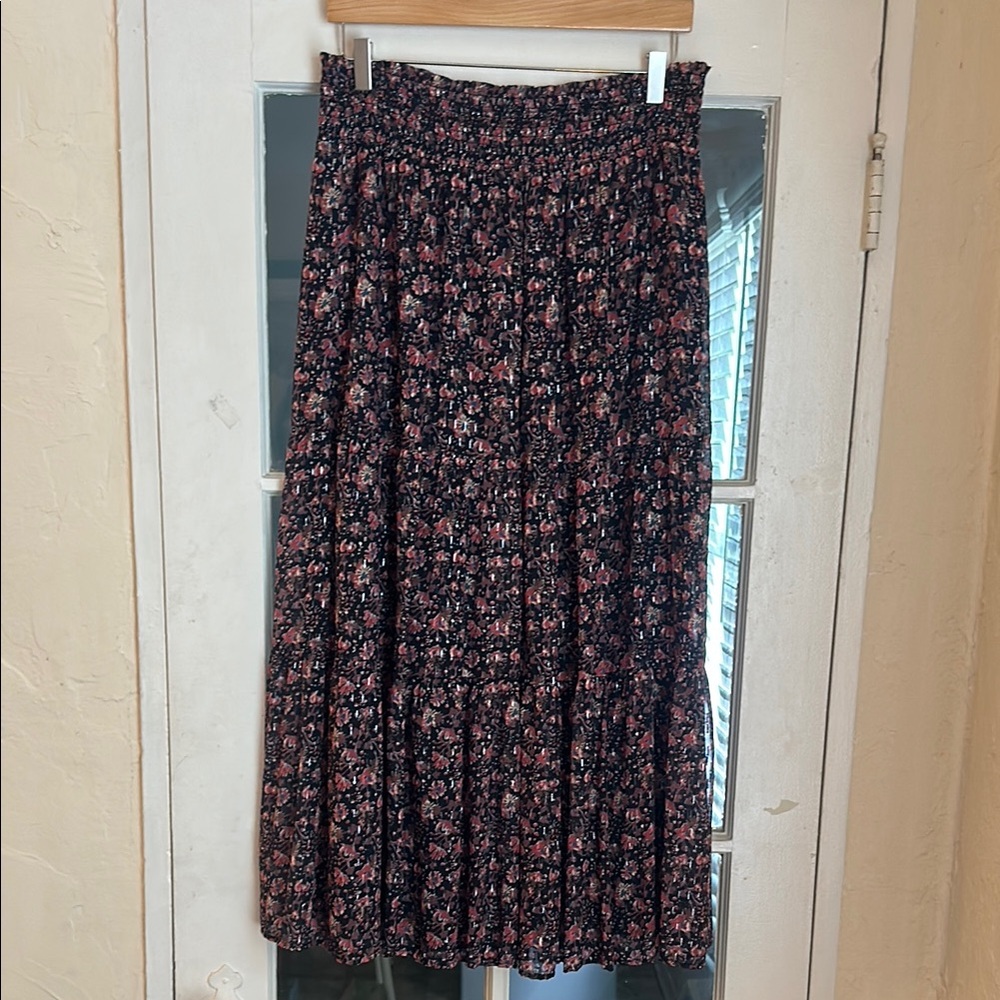Faherty Floral Navy and Pink Women's Skirt